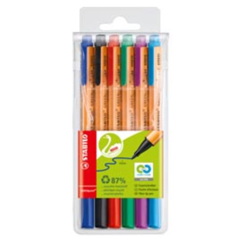ASTUCCIO 6 Pennarello GREENPOINTÂ® 0.8mm STABILO